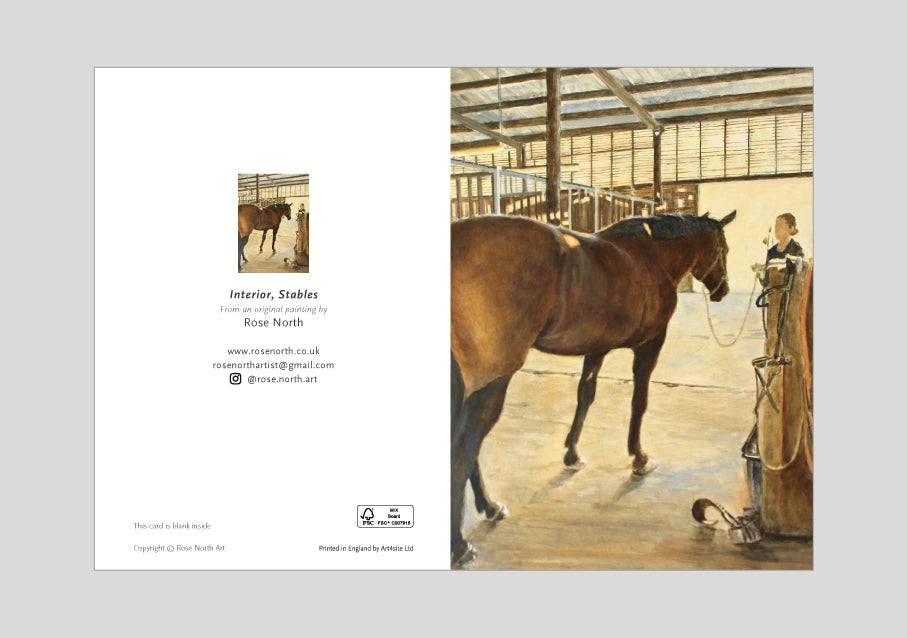Interior, Boot Farm Stables Greetings Card