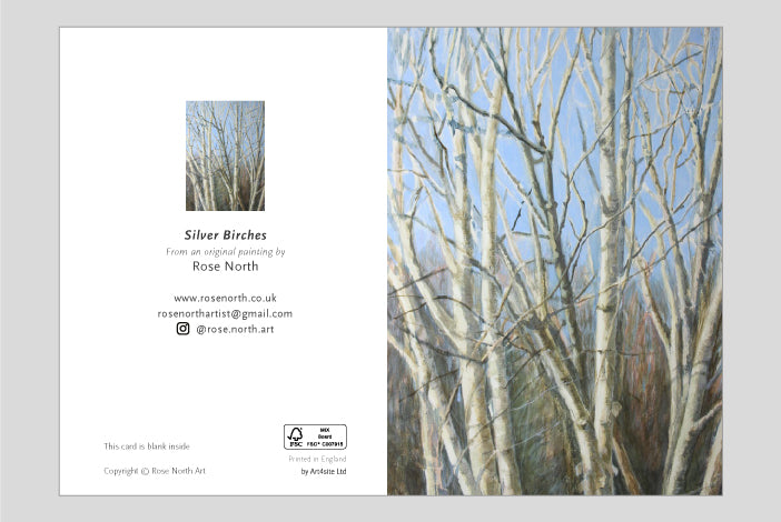 Silver Birches Greetings Card